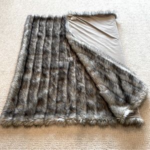 Restoration hardware faux fur throw